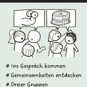 Link zu "Gemeinsamkeiten Dreieck". Ein entspanntes Kennenlernen Spiel für Erwachsene